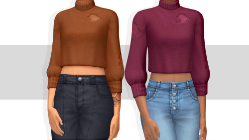 storylegacysims:RECYCLED CROPLet’s be honest - a sim definitely fished this sweater out of the dumps