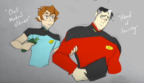 curioscurio: Star Trek AU I love space?? so this was the next logical step 