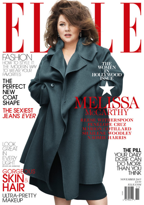 wtfplus:melissa mccarthy, “elle,” november 2013so.. a lot of people are excited about this for a few