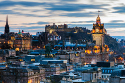 nomadicvision: Gothic Spires on Flickr. Via Flickr: View of Edinburgh at twilight as seen from Calton Hill.  Jon Reid   |    Portfolio    |  Blog    |   Tumblr     