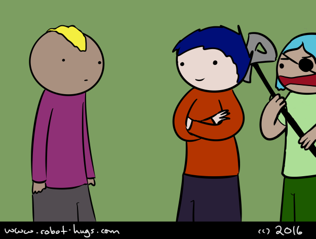robothugscomic:  New comic! (link)Ok, I could get in a lot of trouble for telling