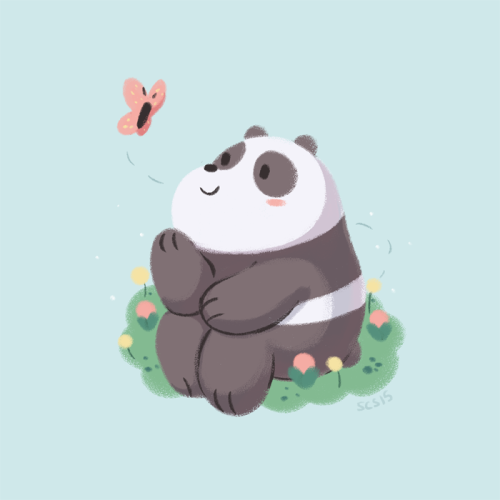 crapmachine:  I started working on We Bare Bears recently!! It’s pretty much the cutest show. Here’s a quick drawing of Panda~ 