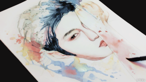 Eteru Art — Portrait For Kim Myungsoo / Watercolor...