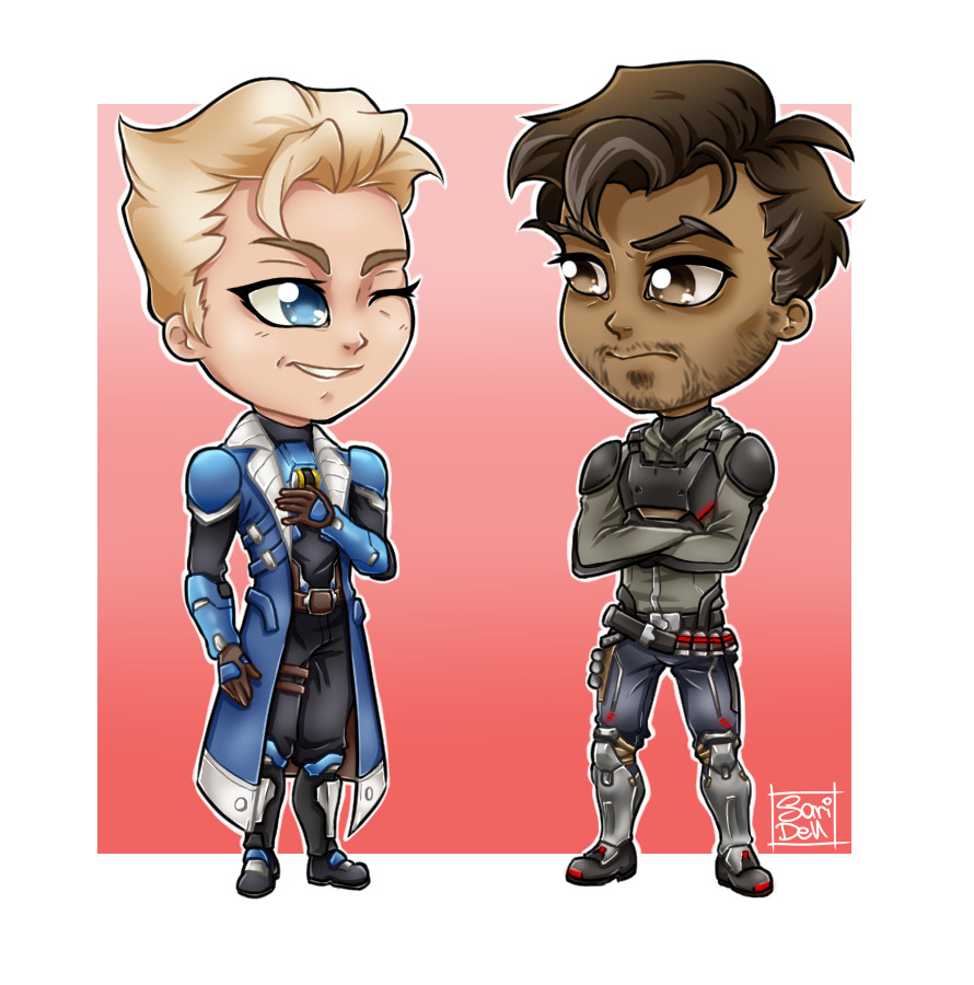 saridellart:  Jack Morrison and Gabriel ReyesJoseph Christiansen and Robert SmallI