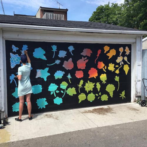 rawpowerhouse:  mymodernmet:  Artist Transforms a Graffitied Garage Door into a Touching Tribute to Orlando Victims  THIS IS MY ONLY PROBLEM WITH GRAFFITI AND THIS IS THE SOLUTION 