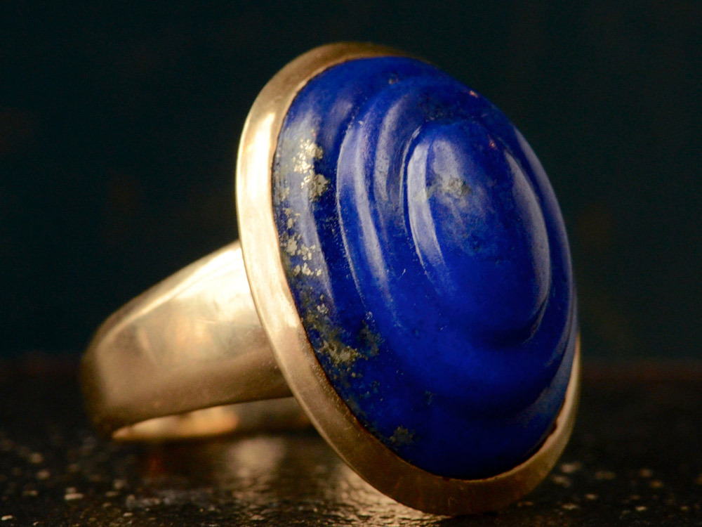 Erie Basin Blog — EB Tiered Lapis Lazuli Signet Ring