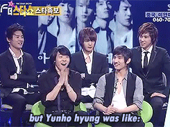  Yunho fanboying over his sunbaes       