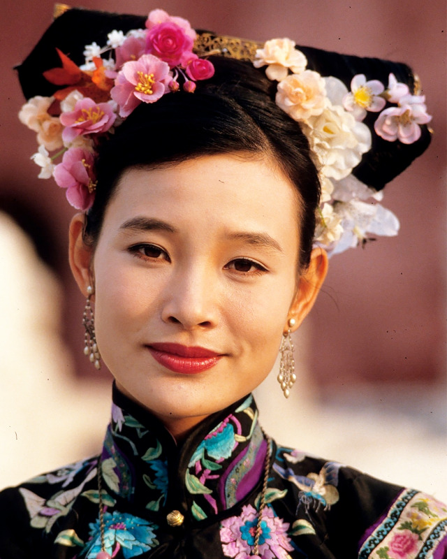 Joan Chen on the set of 'The Last Emperor