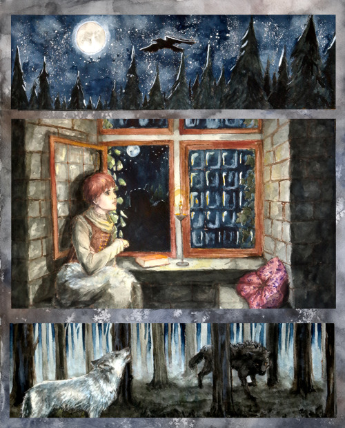 riandoesart:“Bran preferred the hard stone of the window seat to the comforts of his featherbed and 