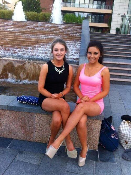 303blkguyinthecity: Naughty teens in slutty outfits and platform heels