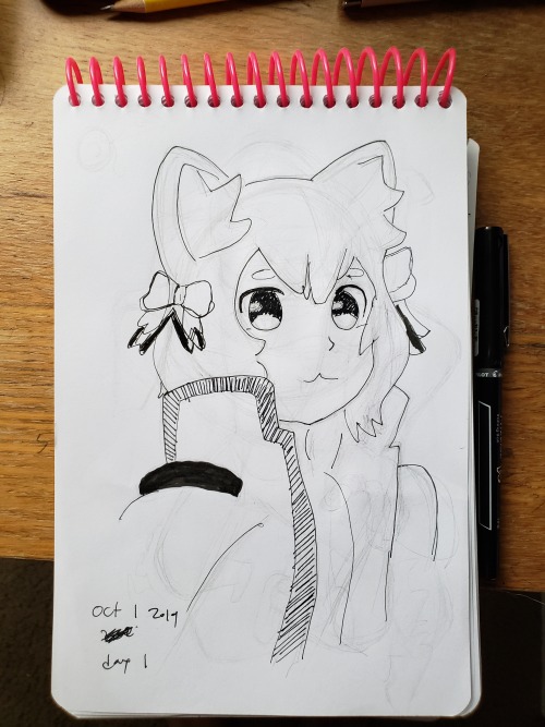 Day One Of Inktober ( I Didn't Like Last Year's Drawing So Kinda Redraw )