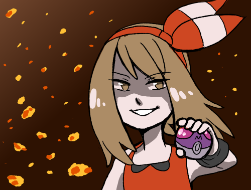 fluffycutecats:  Au where Maxie’s plan b was to actually catch groudon with the masterball he had in his hideout, but May took it. ( I mean, you think if he had something that important he would try to use it at least?)