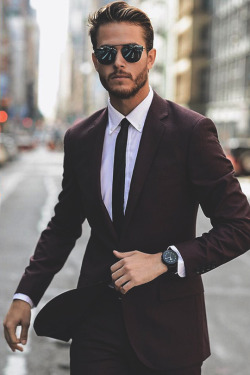 thelavishsociety:  The Burgandy Suit by Adam Gallagher | LVSH