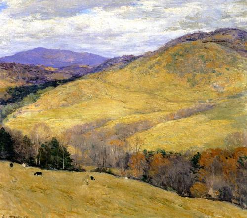 willard-metcalf: Vermont Hills, November, 1923, Willard Metcalf