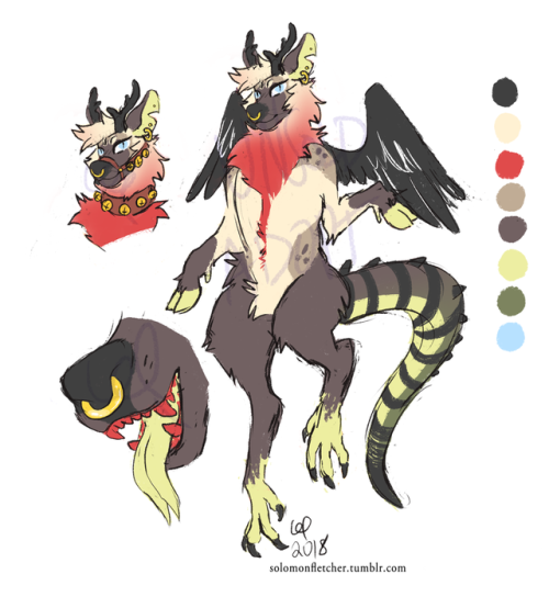 SOLD!relisting this peryton/chimera design for sale! $50 flat. Willing to add an additional back pos