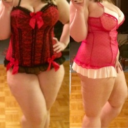 reddlr-gonewildcurvy:  I’m sick, so better pics will come later, but I wanted to share some quick pics of my new lingerie ;-) 