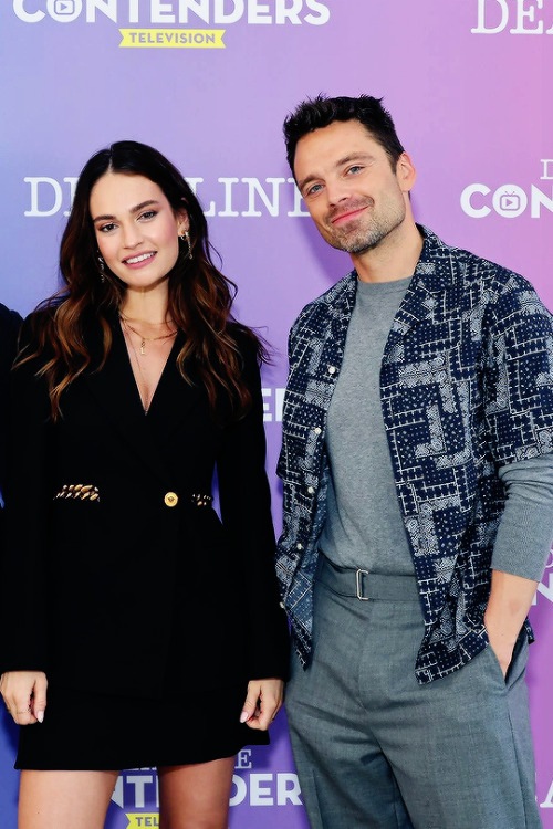  Sebastian Stan and Lily James from Hulu’s ‘Pam & Tommy’ attend Deadline Contenders Television a