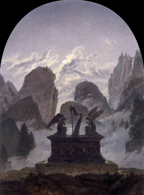 aconissa:Carl Gustav Carus, The Goethe Monument (1832)