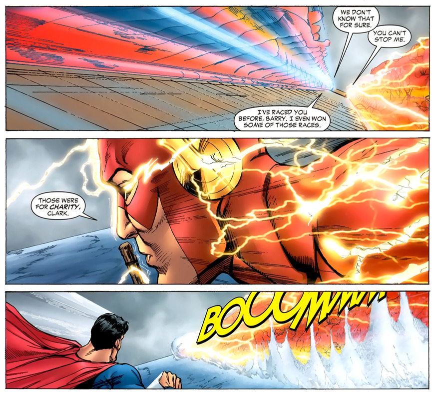 extraordinarycomics:Superman vs The Flash by Ethan Van Sciver.