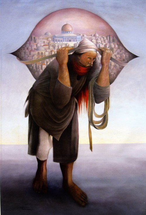 Sliman Mansour سليمان منصور‎, born 1947.Mansour is a Palestinian painter, whose work gave visual exp