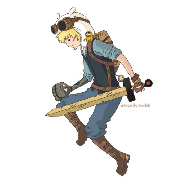 elecastrov:  adventure Time v. Steam Punk pt. 1 (Found it at micaella)