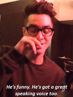 markipliergamegifs:  Throwback to that time Brednon Urie said he likes/watches Mark~