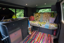 vdubvanlife:  Welcome! Finally the time has come where we’re able to show off the finalised interior of our new home on wheels. Our van is rather unassuming from the outside, but a full-blown colourful and cosy home on the inside. We bought the van