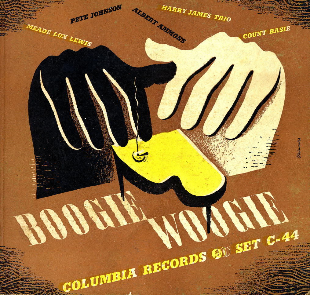 art-et-musique:  Alex Steinweiss - Album cover for Boogie Woogie.