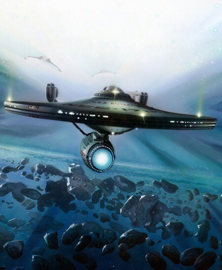 ftlvolkswagen:usscucuboth:The refitted Constitution Class USS Enterprise (NCC-1701) being pursued by