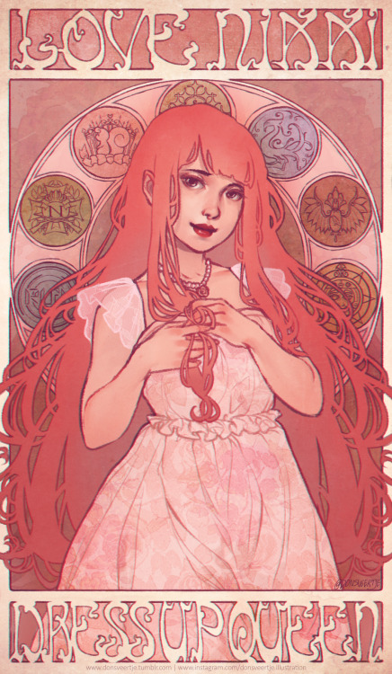 Love Nikki Art Nouveau I’ve decided to make this line-art into a coloring page that is fr