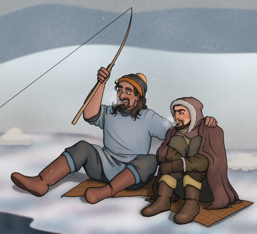 ‘what’s better than a nice ice fishing day??’‘basically anything’Lothrandir & Radanir post-war b