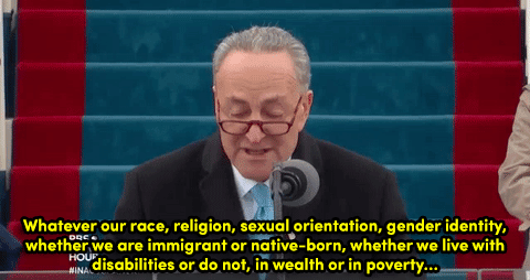 micdotcom:Chuck Schumer basically subtweeted Trump in his inauguration speech