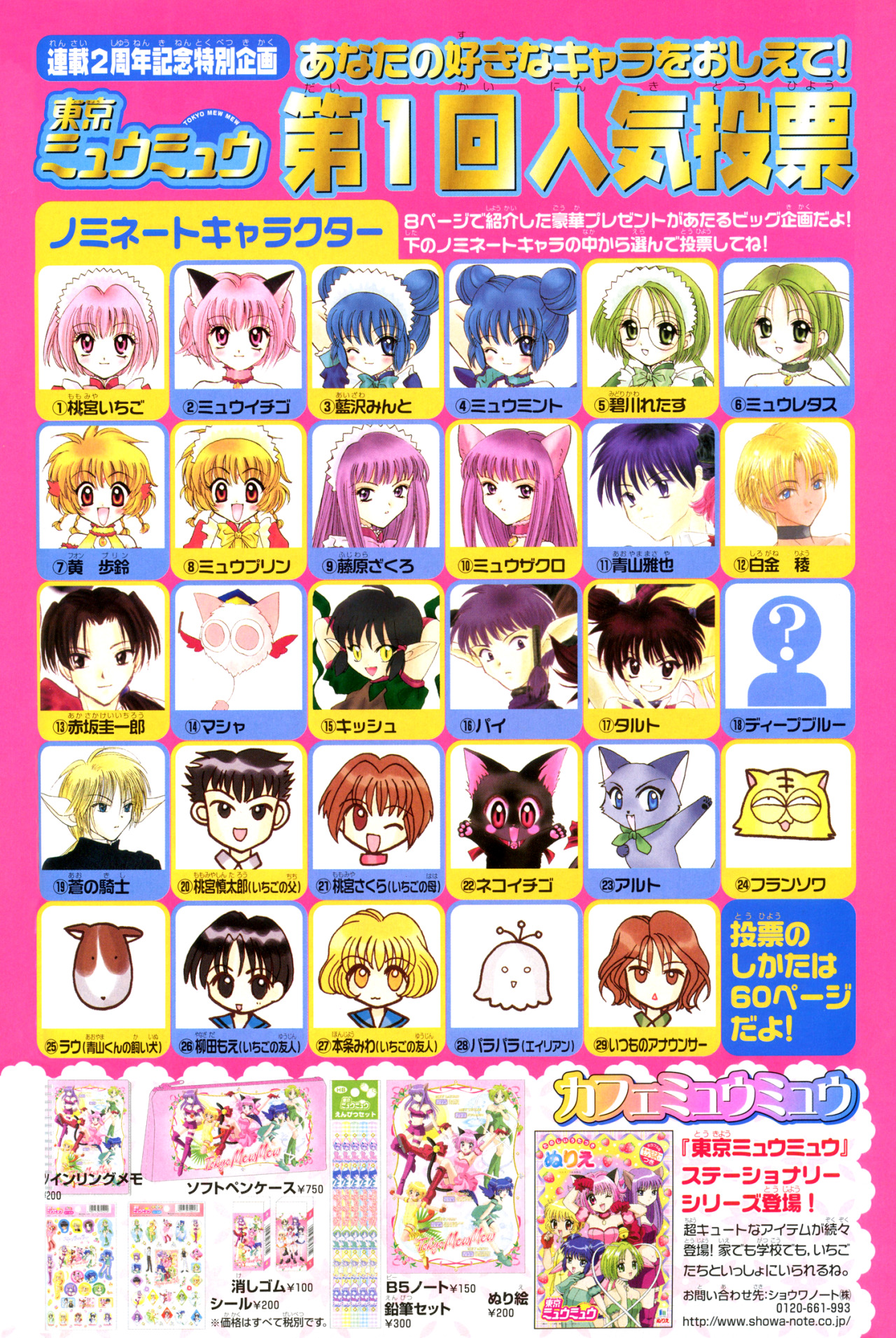 Neko Tokyo Nakayoshi Magazine Scan 08 02 This Is The List