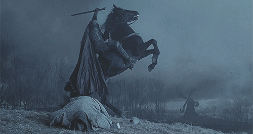 frankensteinsbrides: It was a horseman, a dead one. Headless. Sleepy Hollow (1999) dir. Tim Burton
