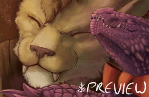 A small preview of my finished piece for the @guildwars2 @wintersdayzine !!All proceeds from the zin