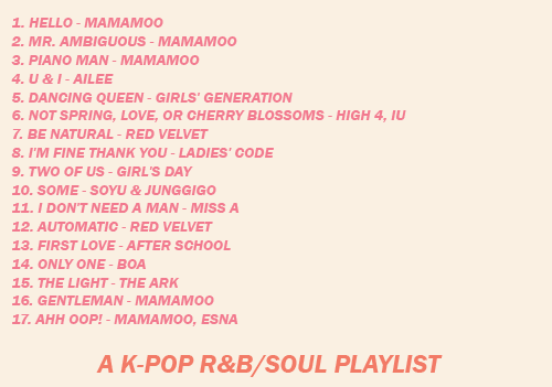 oshiri-sisters:  Just Look Don’t TouchA K-Pop R&b/Soul playlist inspired by mamamoolisten here