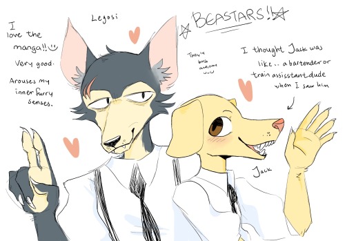 Heyo! I have tons of fandoms I’m in, I don’t know what to post here :’)I love Beastars, Guardians of