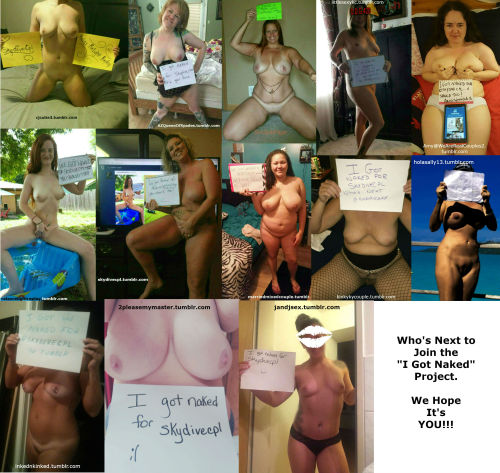 skydivecpl:  WOW!!!!  What a week for the I Got Naked Collage!!  We’ve had three sexy women submit their pictures to be added this week.  This updated version has our friends (who we hope to see in November) jandjsex.tumblr.com.  They have just started
