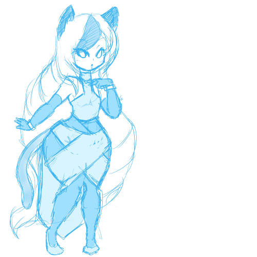 asknikoh:    14/02 (A.K.A. Valentine) Stream doddles.   Dressing up NekoH for his date with Ailin.  