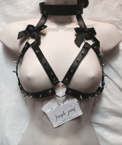 bombisbomb:  Spiked Leather Bow Harness