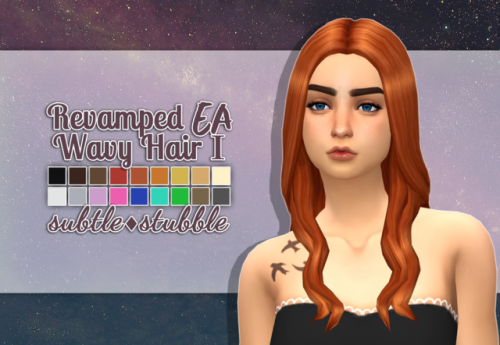 EA Wavy Hair I RevampedHi everyone, your girl here is back with another EA mesh revamp. A lot of you