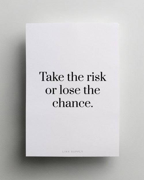asoldierforlove:  Always take the risk cause you never want to have the regret…