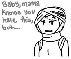 holysandstorm:  santana has really big wavy hair like his mama and he neglects it so kars has to cut it but 