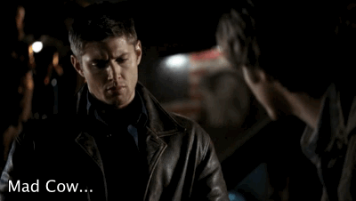 My friend doesn't believe that Supernatural has a gif for everything so her challenge