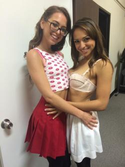 gorgeouspornstars: Riley Reid &amp; Sara Luvv  So pretty!