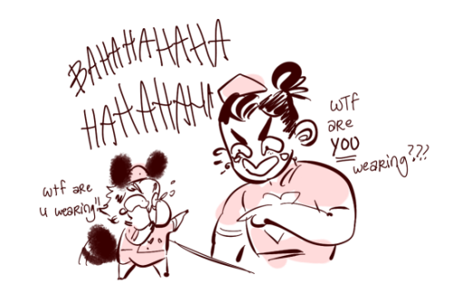 c2oh:  Burg told them the other would wear it if one did and they both love to embarrass each other.