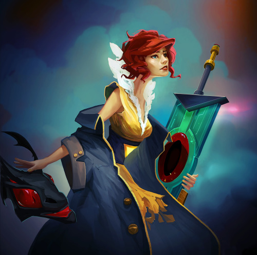 leksotiger:Red and Luna (Fanart for Transistor)