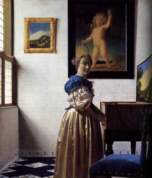 adilettante: Lady Standing at a Virginal Artista: Johannes VermeerCriação: 1670–