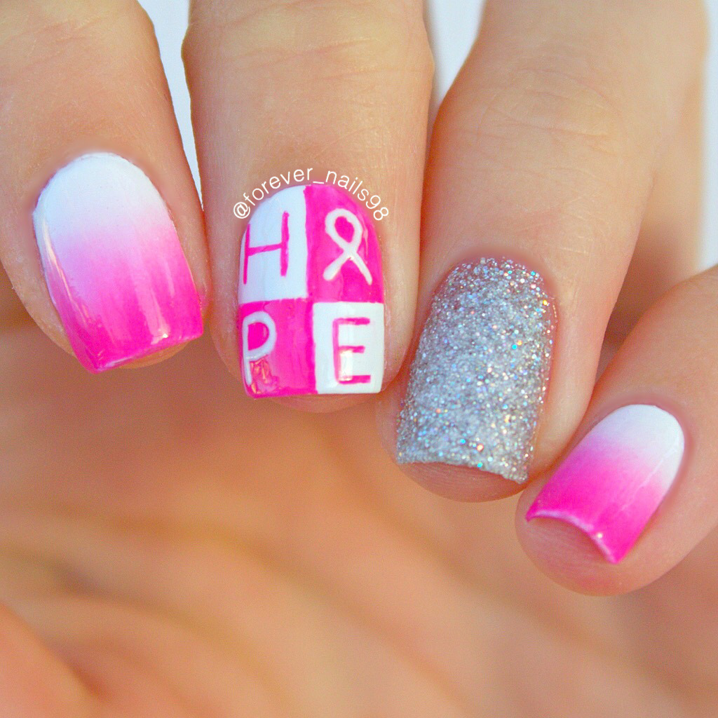 Breast cancer awareness nails tumblr pics