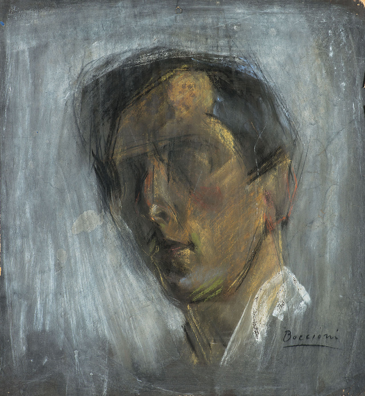 thunderstruck9:Umberto Boccioni (Italian, 1882-1916), Autoritratto [Self-portrait],